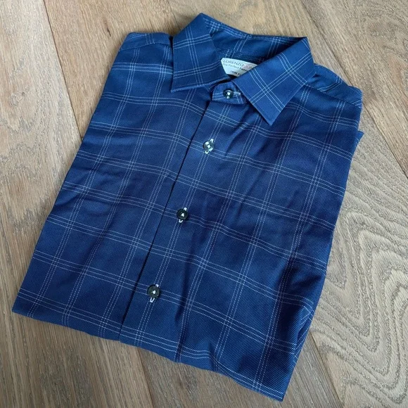 Lorenzo Uomo | Shirts | Lorenzo Uomo The Perfect Fashion Shirt Mens Large  Check Trim Fit Dress Shirt | Poshmark